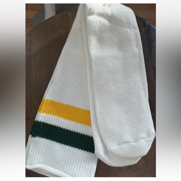 80s Vintage Extra Long Orlon Tube Socks Mens Gym Deadstock Socks 10-15 - Picture 2 of 3